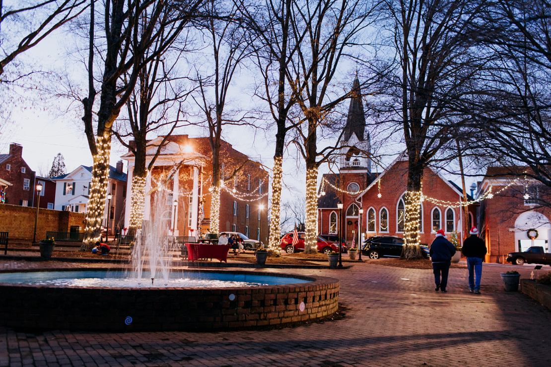 Historic Orange with its fountain at Taylor Park.