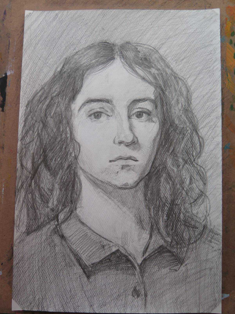 Self Portrait for High School Portfolio Prep Admissions